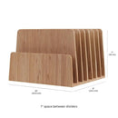 Bamboo Desktop File Organizer & Large Storage Drawer Combo | 7-Slot Paper Sorter & Monitor Stand Set for Home Office Organization by MobilevisionUS