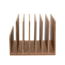 Bamboo 7-Slot Vertical Desktop Organizer | High-Capacity File Sorter & Multi-Device Charging Dock by MobilevisionUS
