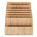 7-Slot Bamboo Desktop Organizer | Universal Tech Dock & Binder Rack with Extra-Wide Slots by MobilevisionUS
