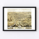 Vintage Map of Faribault, Minnesota 1869