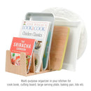 Bamboo Pot Lid Holder & Kitchen Cabinet Organizer – 6 Slot Rack for Pans, Baking Sheets, and Cutting Boards by MobilevisionUS