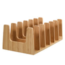 Bamboo Pot Lid Holder & Kitchen Cabinet Organizer – 6 Slot Rack for Pans, Baking Sheets, and Cutting Boards by MobilevisionUS