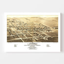 Vintage Map of Luverne, Minnesota 1883