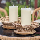 Hand-Woven Rattan & Mango Wood Live Edge Bowl, Set of 2 by Decor Steals