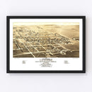 Vintage Map of Luverne, Minnesota 1883
