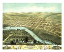 Vintage Map of Mankato, Minnesota 1870