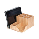 Bamboo Multi-Level Desktop Organizer | All-in-One Stationery & Media Hub by MobilevisionUS