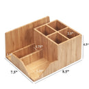 Bamboo Multi-Level Desktop Organizer | All-in-One Stationery & Media Hub by MobilevisionUS