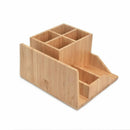 Bamboo Multi-Level Desktop Organizer | All-in-One Stationery & Media Hub by MobilevisionUS