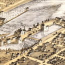 Vintage Map of Minneapolis, Minnesota 1867