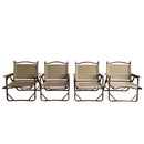 Comfy Foldable And Portable Chair With Armrests, Indoor And Outdoor (Set of 4) - Brown by HouseOfZazla