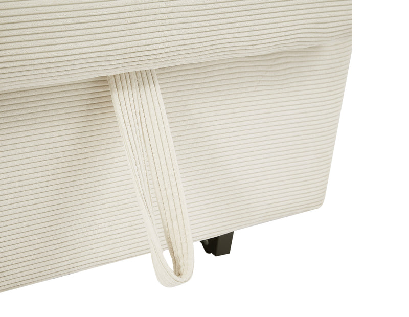 57.48" Pull-out Sofa Bed Convertible Couch 2 Seat Loveseat Sofa Modern Sleeper Sofa with Two Throw Pillows and USB Ports for Living Room, Beige