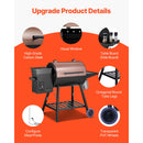 Wood Pellet Grill Smoker Outdoor Electric BBQ Grills 456 Sq.in Cook Area by HouseOfZazla
