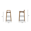 Sven 30" Modern Minimalist Low Back Wood Barstool by HouseOfZazla