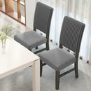 Dining Chair Set of 2 Mid-Century Modern Velvet Fabric Upholstered Chairs-Grey by LJGDeals