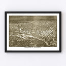 Vintage Map of Minneapolis, Minnesota 1885