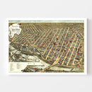 Vintage Map of Minneapolis, Minnesota 1891