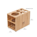 Bamboo Makeup Vanity Organizer Set | Cosmetic Storage Drawer & 5-Slot Brush Holder Combo | Professional Beauty Station by MobilevisionUS