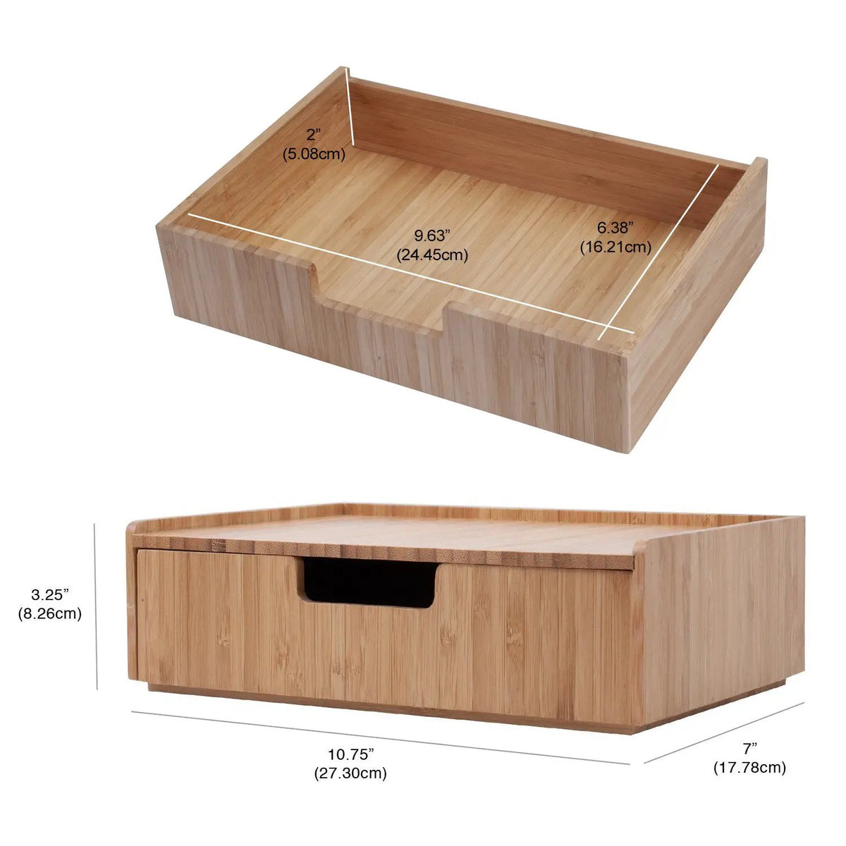 Bamboo Drawer 2 PC Set, photo 2 of 6