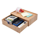 Compact Bamboo Desktop Drawer | Stackable Eco-Friendly Office Organizer by MobilevisionUS