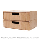 Compact Bamboo Desktop Drawer | Stackable Eco-Friendly Office Organizer by MobilevisionUS
