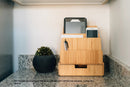Bamboo Slim Stand and Charging Organizer by MobilevisionUS