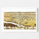 Vintage Map of New Ulm, Minnesota 1870