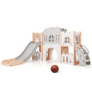 All-in-1 Toddler Slide Playset Playground with Tunnel and Ladder and Basketball by LJGDeals