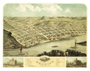 Vintage Map of Red Wing, Minnesota 1868