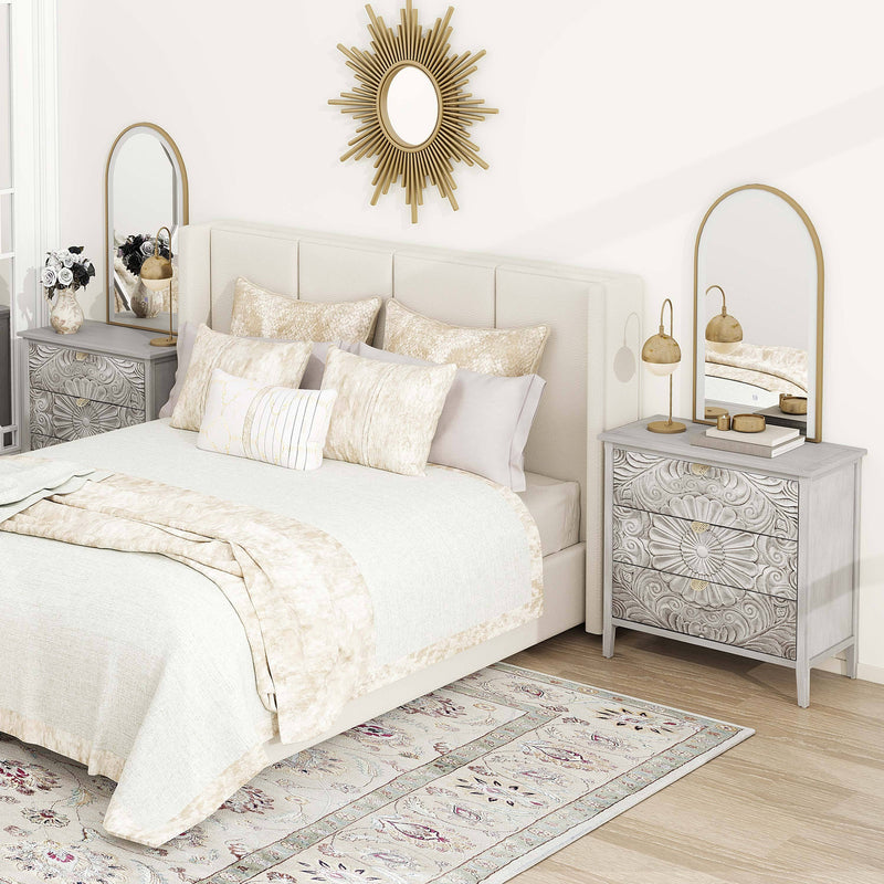 3 Drawer Cabinet, American Furniture, Suitable for Bedroom, Living Room, Study