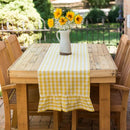 Yellow Ruffled Gingham Table Runner by Galley & Fen