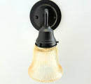 Amber Holophane Clear Glass Wall Sconce or Pendant Light