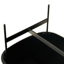 Modern Rectangular Rock Plate Coffee Table Open Space Design Golden Metal Frame Minimalist Living Room Center Table For Lounge Office - Black White by HouseOfZazla
