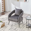 Open Back Accent Chair, Round Sofa Lounge Armchair by Unique Piece Furniture