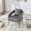 Open Back Accent Chair, Round Sofa Lounge Armchair by Unique Piece Furniture