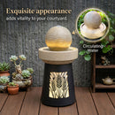 Outdoor Garden Lantern Light with Warm LED Leaf Silhouette by HouseOfZazla