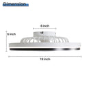 RGB Dimmable LED Enclosed Ceiling Fan with Light - White by HouseOfZazla