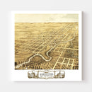 Vintage Map of Rochester, Minnesota 1869