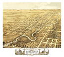 Vintage Map of Rochester, Minnesota 1869
