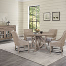 Round Dining Extendable Dining Table - Sand by HouseOfZazla