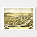 Vintage Map of St. Cloud, Minnesota 1869