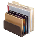 Executive Desk Organizer & Sorter – 5-Slot Dark Brown Wood File Holder for Laptops, Tablets, and Documents by MobilevisionUS