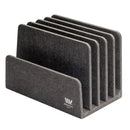 Executive 5-Slot Desktop Document Organizer | Modern Dark Gray File & Mail Sorter for Home and Office by MobilevisionUS