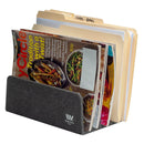 Executive 5-Slot Desktop Document Organizer | Modern Dark Gray File & Mail Sorter for Home and Office by MobilevisionUS