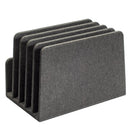 Executive 5-Slot Desktop Document Organizer | Modern Dark Gray File & Mail Sorter for Home and Office by MobilevisionUS