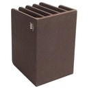 Executive Desk Organizer & Sorter – 5-Slot Dark Brown Wood File Holder for Laptops, Tablets, and Documents by MobilevisionUS