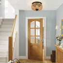 3-Lights Rattan Flush Mount Light