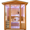6000W Outdoor Traditional Steam Sauna with Cedar Wood for 4 People