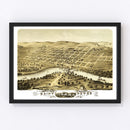 Vintage Map of Saint Peter, Minnesota 1870
