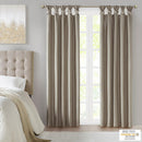 Twist Tab Total Blackout Window Curtain Panel Pewter 50x84